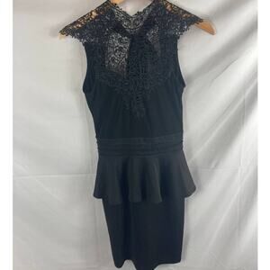 The Vintage Shop Lace Peplum Dress S